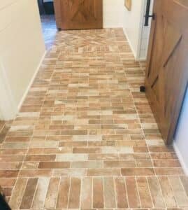 Brick floor