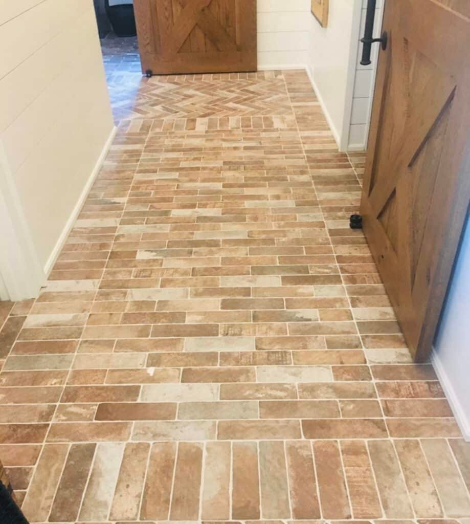 Brick floor